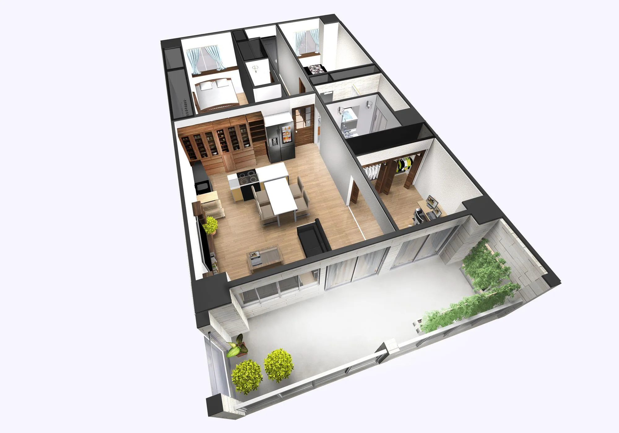 Réalisation de plans et Vues 3D de rénovation sur&nbsp;Guichen